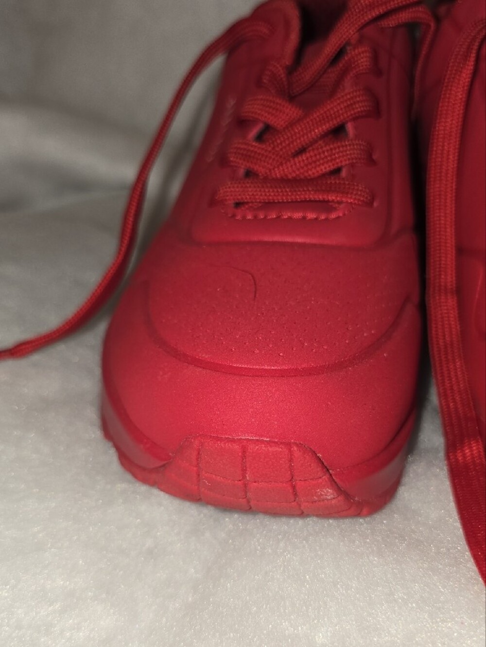 Skechers All-Red Casual Lace-Up Sneakers - Picture 3 of 7